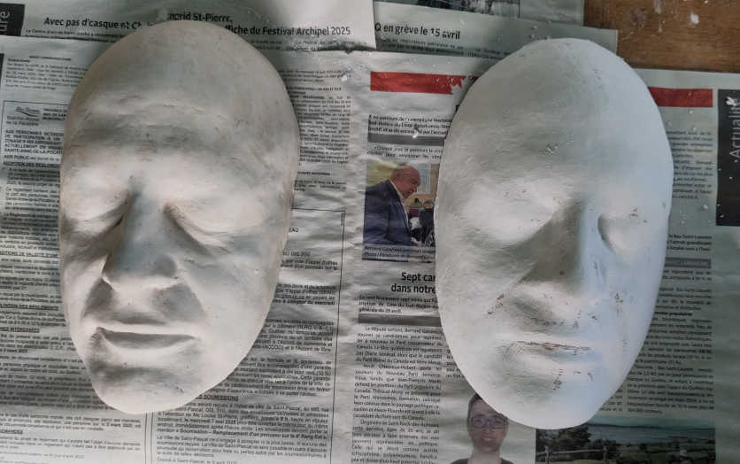 moule hydrostone et masque final avec 1er enduit