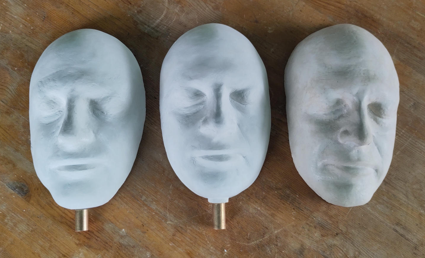 plâtre sculpté sur moule chlorofoam + plâtre - convexe